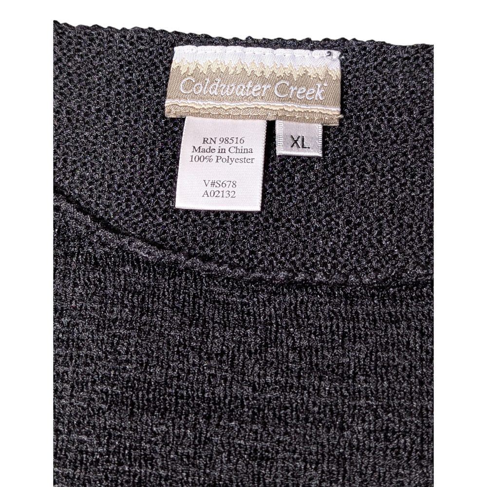 Coldwater Creek Women's Sleeveless Knit Top - Size XL Black - Picture 3 of 4